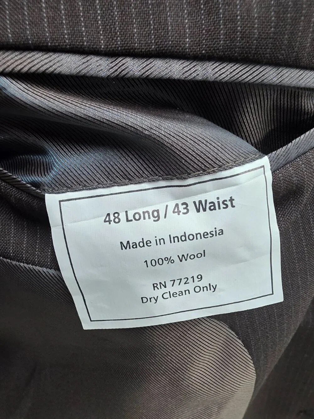Pronto Uomo 48L 42x30 Brown Full Suit 2-Button Stripe R936